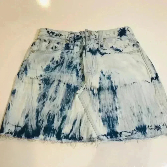 Madewell Tie Dye Denim Skirt Tie Dye Size 27 - Picture 2 of 8